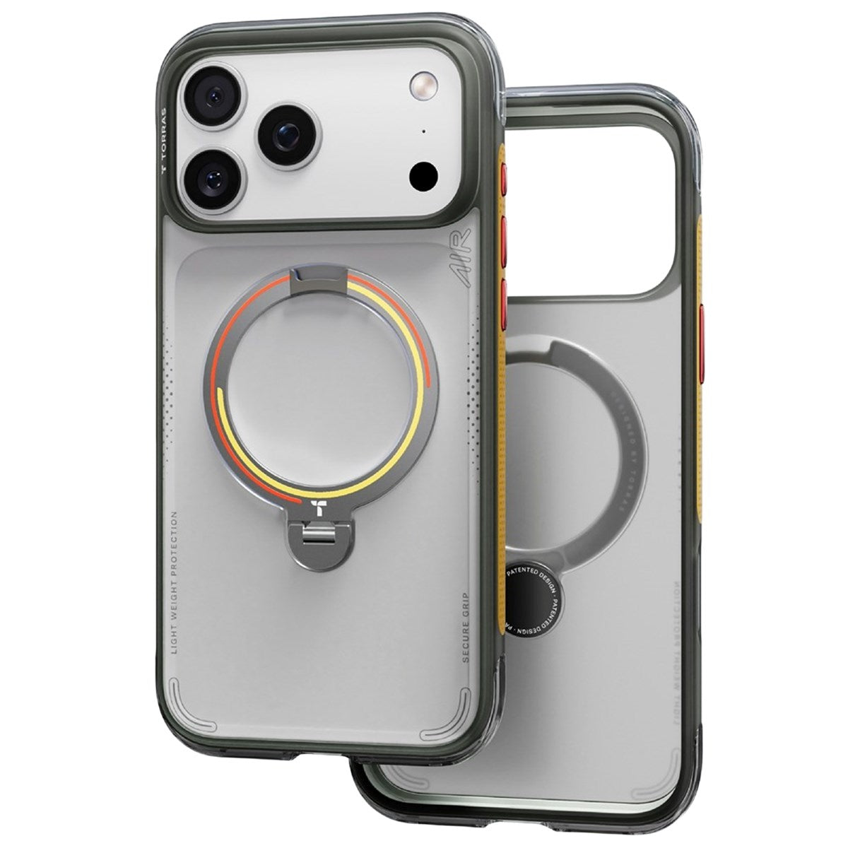 iPhone 17 Pro TORRAS Ostand Q3 Air Cover m. 360° Kickstand - MagSafe Kompatibel - Germay Iron