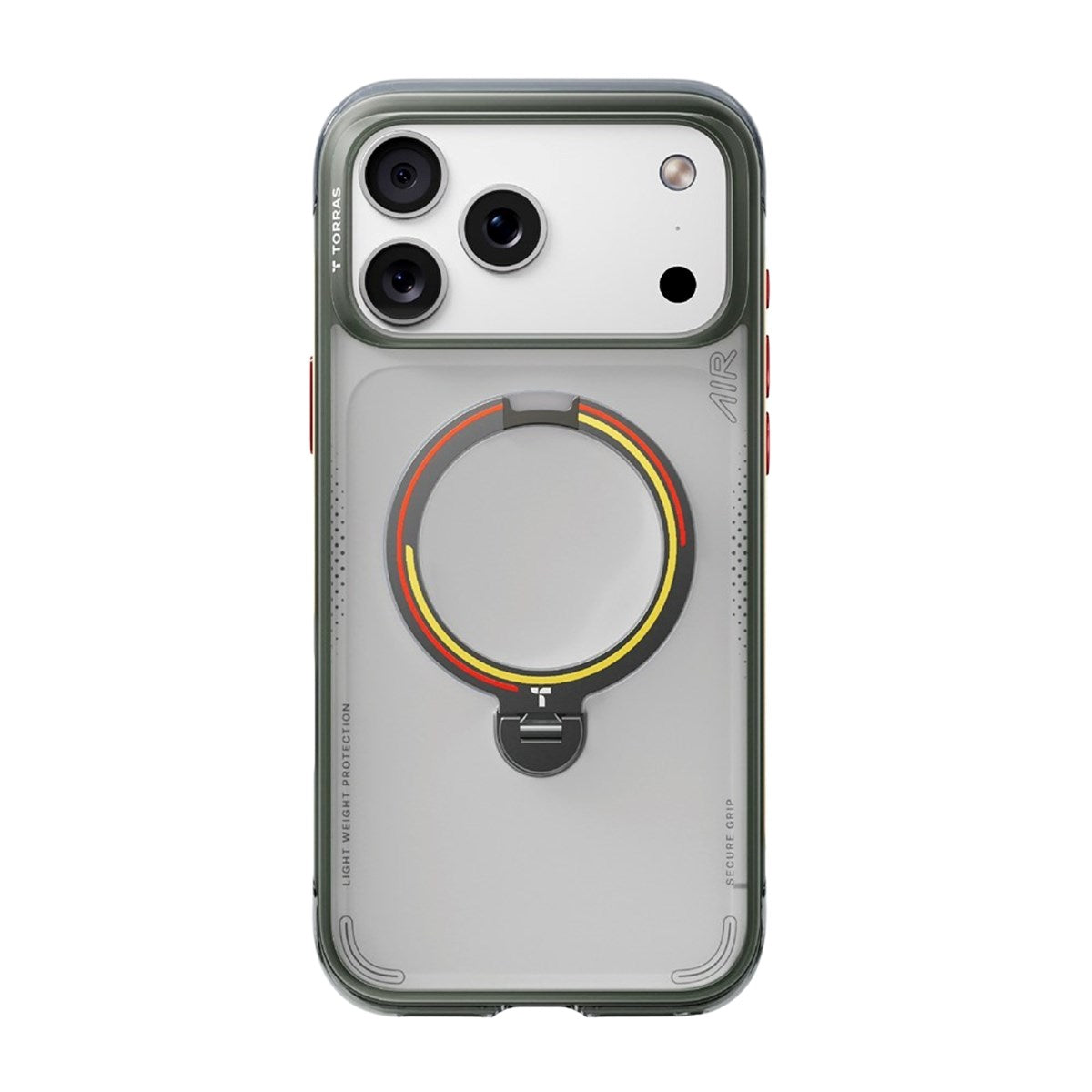 iPhone 17 Pro TORRAS Ostand Q3 Air Cover m. 360° Kickstand - MagSafe Kompatibel - Germay Iron