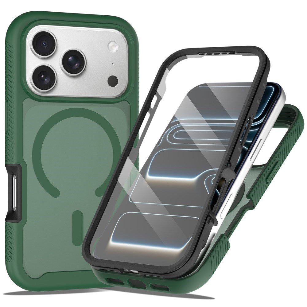 iPhone 18 Pro / 17 Pro EIDERWOOD 2-i-1 Mat Hybrid Plast Cover m. Skærmbeskyttelsesfilm - MagSafe Kompatibel - Grøn
