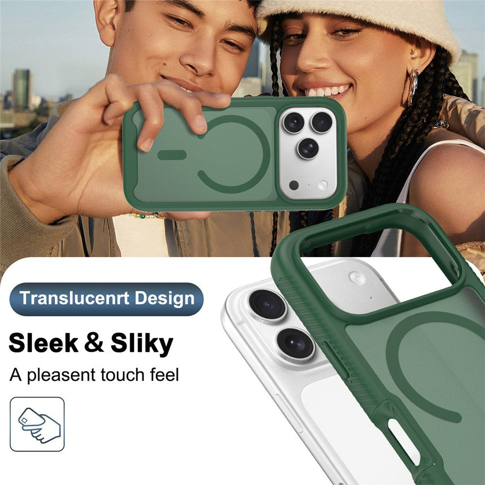 iPhone 18 Pro / 17 Pro EIDERWOOD 2-i-1 Mat Hybrid Plast Cover m. Skærmbeskyttelsesfilm - MagSafe Kompatibel - Grøn