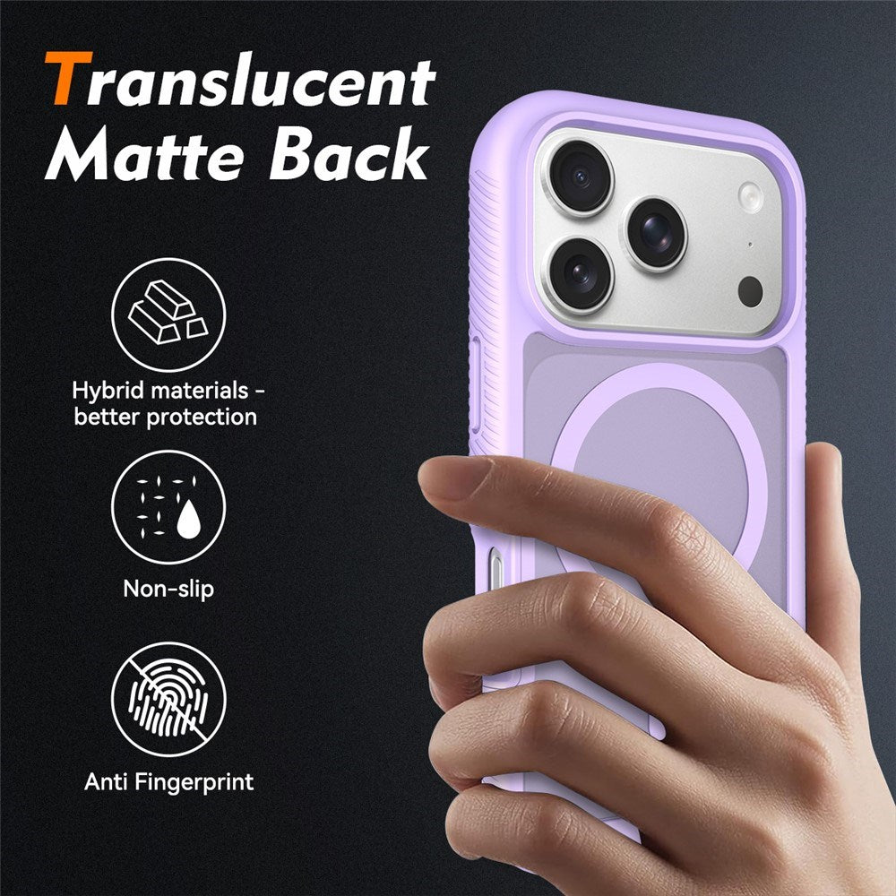 iPhone 18 Pro / 17 Pro EIDERWOOD 2-i-1 Mat Hybrid Plast Cover m. Skærmbeskyttelsesfilm - MagSafe Kompatibel - Lilla