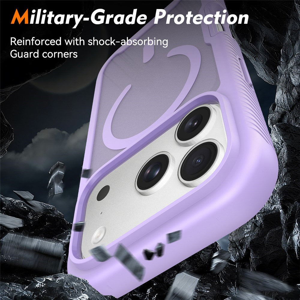 iPhone 18 Pro / 17 Pro EIDERWOOD 2-i-1 Mat Hybrid Plast Cover m. Skærmbeskyttelsesfilm - MagSafe Kompatibel - Lilla