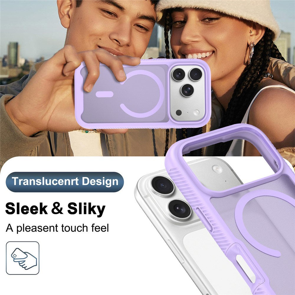 iPhone 18 Pro / 17 Pro EIDERWOOD 2-i-1 Mat Hybrid Plast Cover m. Skærmbeskyttelsesfilm - MagSafe Kompatibel - Lilla