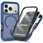 iPhone 18 Pro Max / 17 Pro Max EIDERWOOD 2-i-1 Mat Hybrid Plast Cover m. Skærmbeskyttelsesfilm - MagSafe Kompatibel - Blå