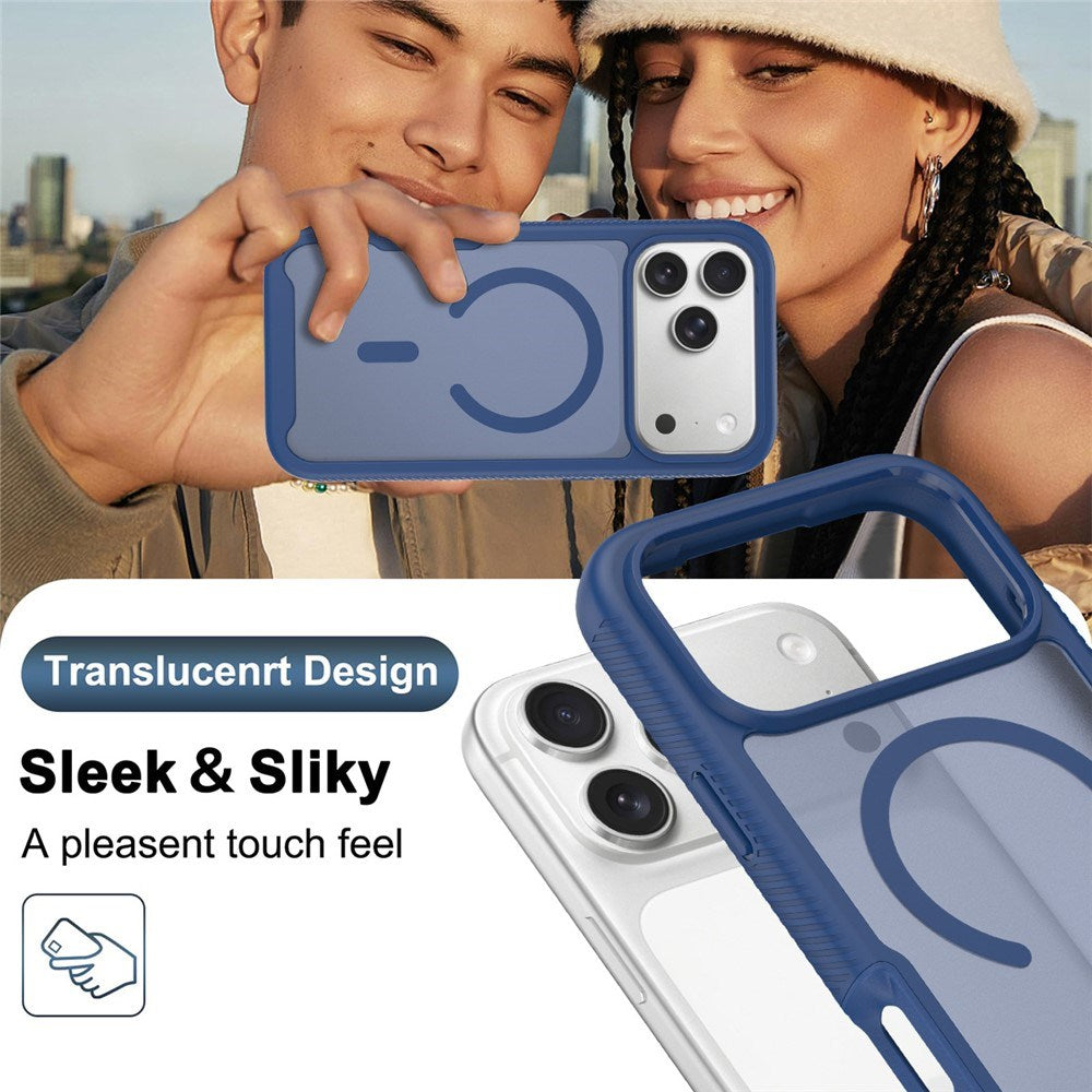iPhone 18 Pro Max / 17 Pro Max EIDERWOOD 2-i-1 Mat Hybrid Plast Cover m. Skærmbeskyttelsesfilm - MagSafe Kompatibel - Blå
