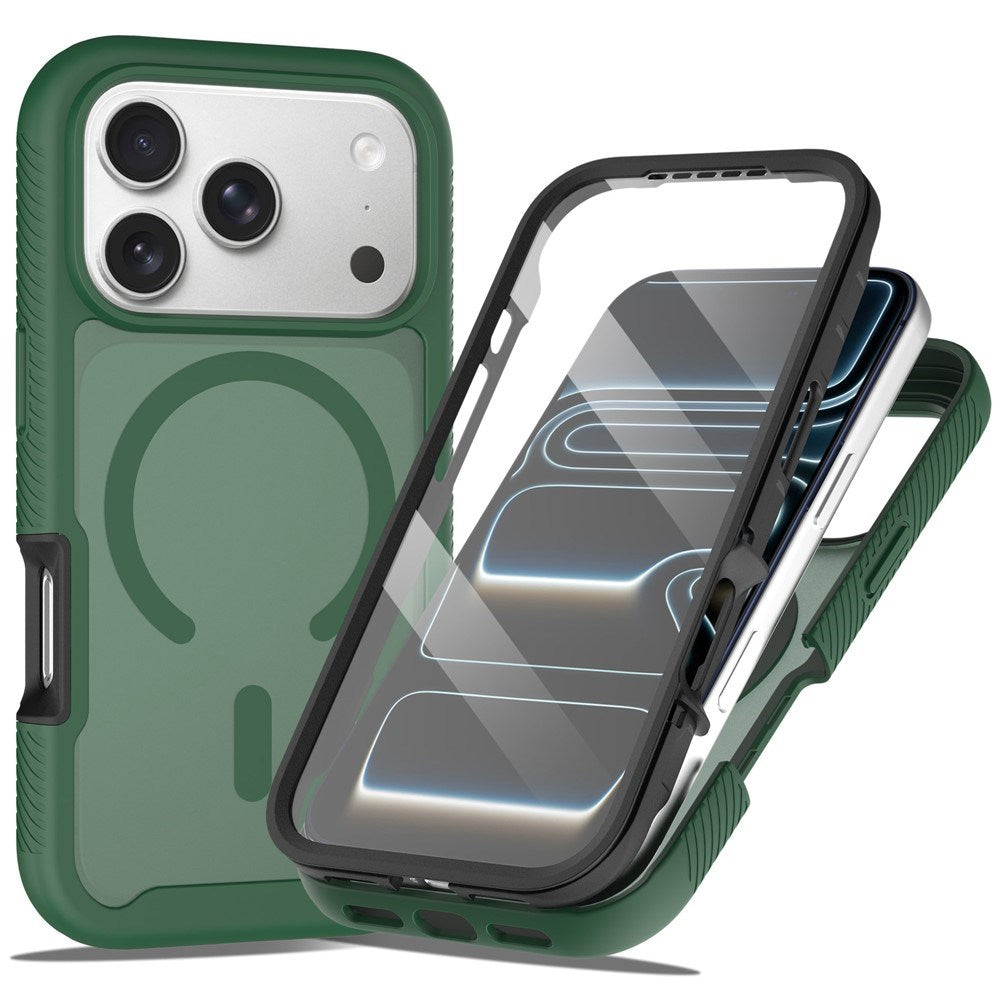 iPhone 18 Pro Max / 17 Pro Max EIDERWOOD 2-i-1 Mat Hybrid Plast Cover m. Skærmbeskyttelsesfilm - MagSafe Kompatibel - Grøn