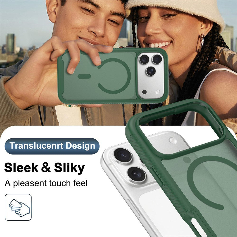 iPhone 18 Pro Max / 17 Pro Max EIDERWOOD 2-i-1 Mat Hybrid Plast Cover m. Skærmbeskyttelsesfilm - MagSafe Kompatibel - Grøn