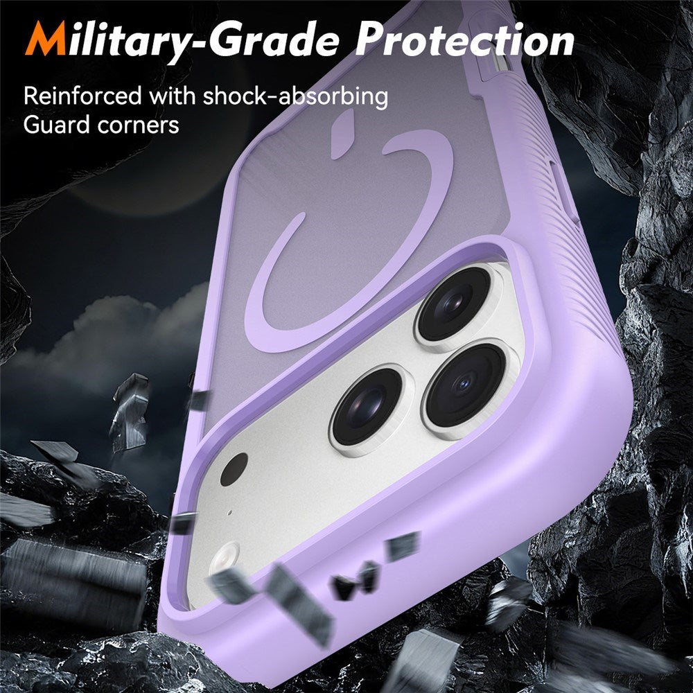 iPhone 18 Pro Max / 17 Pro Max EIDERWOOD 2-i-1 Mat Hybrid Plast Cover m. Skærmbeskyttelsesfilm - MagSafe Kompatibel - Lilla