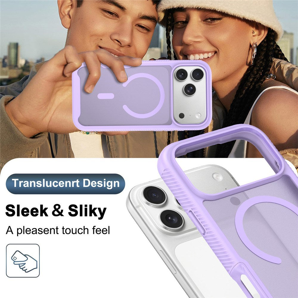iPhone 18 Pro Max / 17 Pro Max EIDERWOOD 2-i-1 Mat Hybrid Plast Cover m. Skærmbeskyttelsesfilm - MagSafe Kompatibel - Lilla