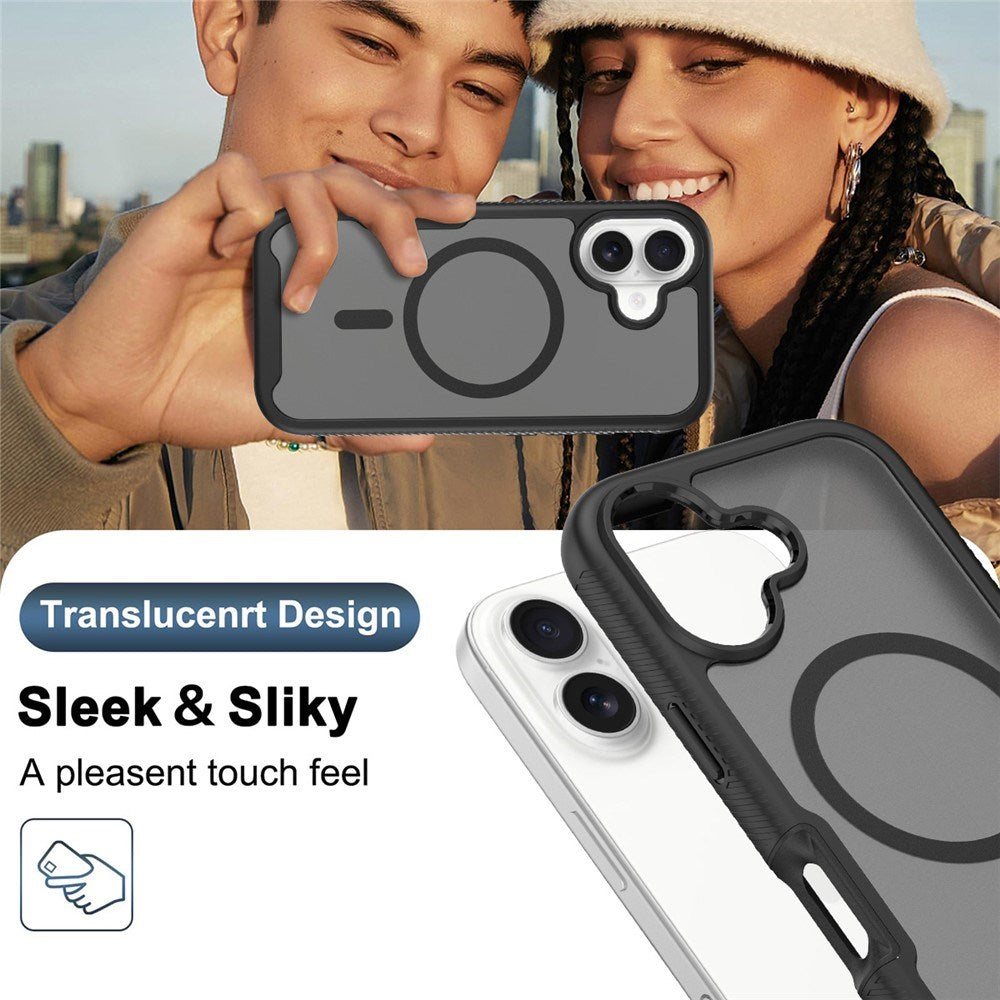 iPhone 17 EIDERWOOD Mat Hybrid Cover m. Skærmbeskyttelsesramme - Sort