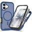 iPhone 17 EIDERWOOD Mat Hybrid Cover m. Skærmbeskyttelsesramme - Blå