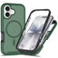 iPhone 17 EIDERWOOD Mat Hybrid Cover m. Skærmbeskyttelsesramme - Grøn