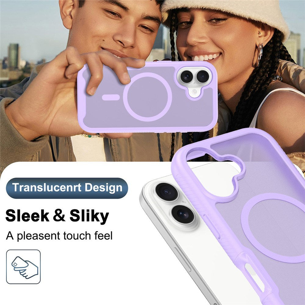 iPhone 17 EIDERWOOD Mat Hybrid Cover m. Skærmbeskyttelsesramme - Lilla