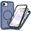 iPhone 17e / 16e EIDERWOOD Mat Hybrid Cover m. Skærmbeskyttelsesramme - Blå