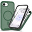 iPhone 17e / 16e EIDERWOOD Mat Hybrid Cover m. Skærmbeskyttelsesramme - Grøn