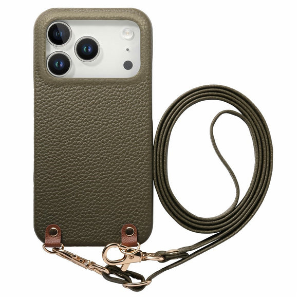 iPhone 17 Pro EIDERWOOD Kunstlæder Bagside Cover m. Strop - Grøn
