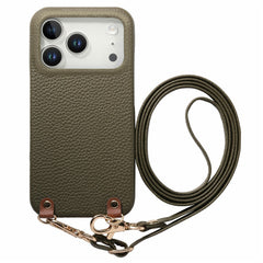 iPhone 17 Pro Max EIDERWOOD Kunstlæder Bagside Cover m. Strop - Grøn
