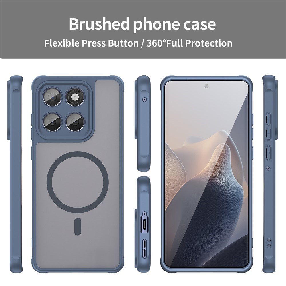 Motorola Moto G77 / G67 EIDERWOOD Hybrid Plastik Cover - MagSafe Kompatibel - Blå