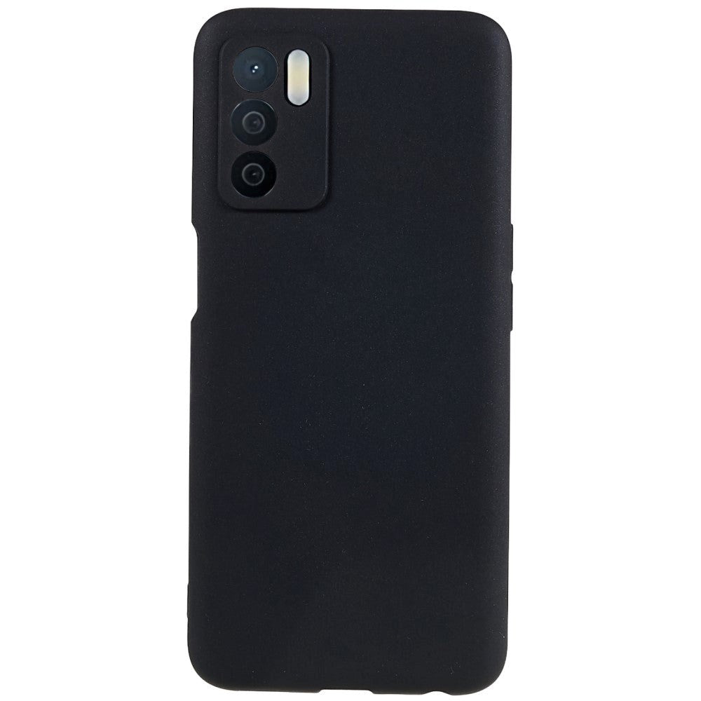 OPPO A16 / A16s / A54s Fleksibelt Plastik Cover - Sort