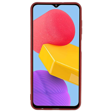 Samsung Galaxy M13 Mat Fleksibelt Plastik Cover - Vinrød