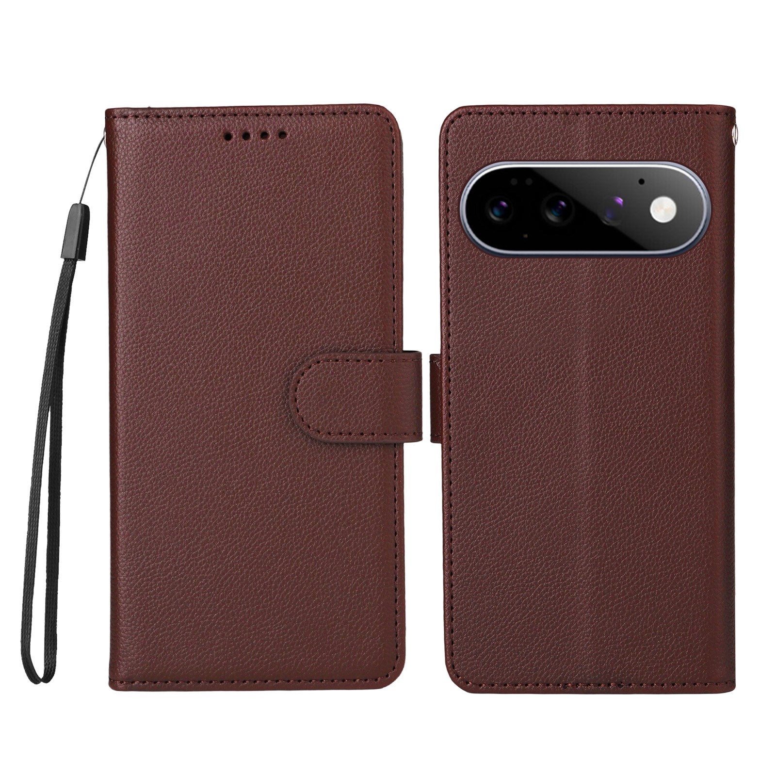 EIDERWOOD Google Pixel 11 / 11 Pro Flipcover - Kortholder & Håndledsrem - Brun