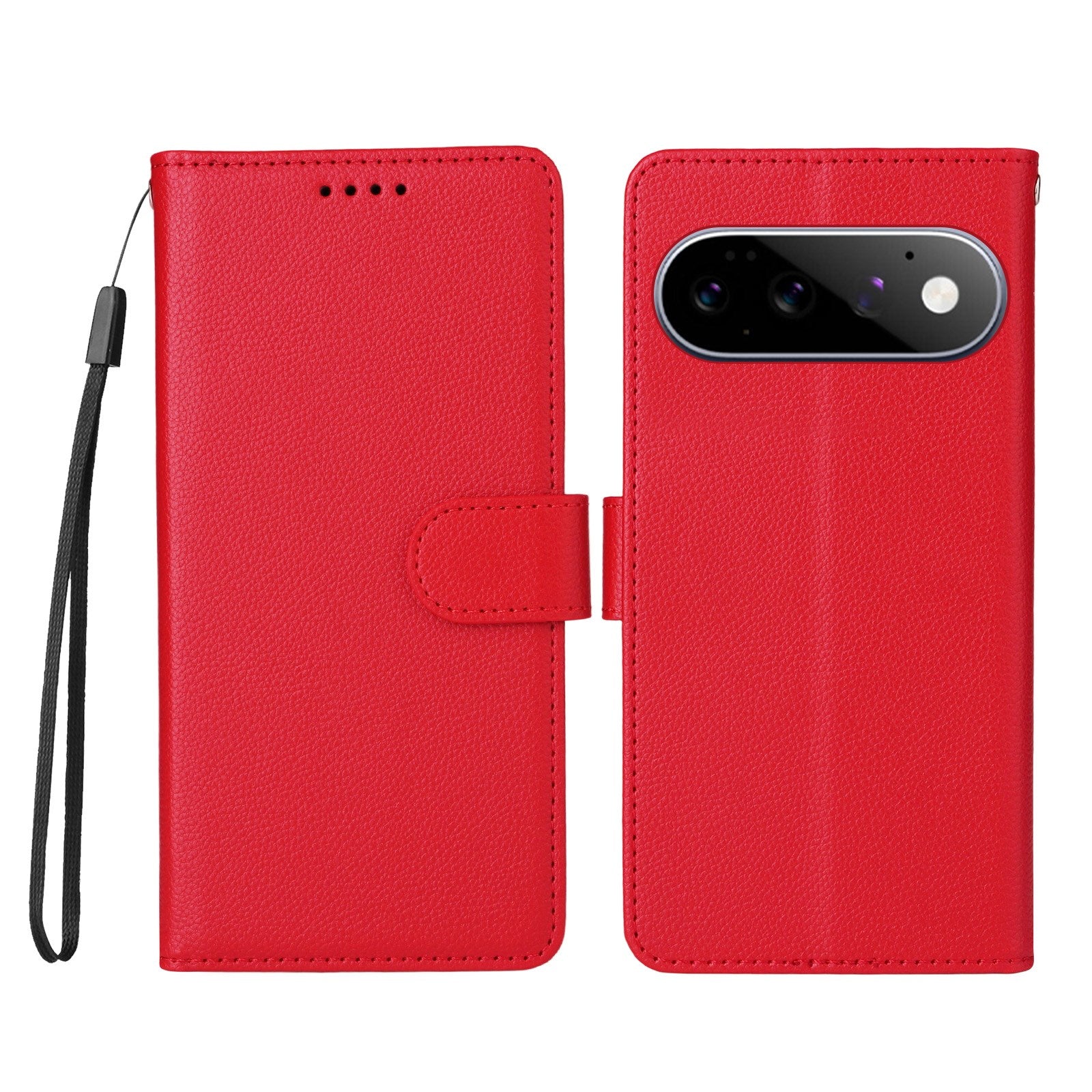 EIDERWOOD Google Pixel 11 / 11 Pro Flipcover - Kortholder & Håndledsrem - Rød