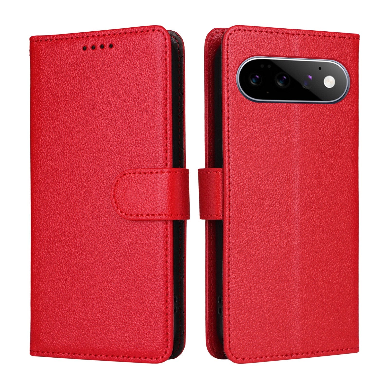 EIDERWOOD Google Pixel 11 / 11 Pro Flipcover - Kortholder & Håndledsrem - Rød