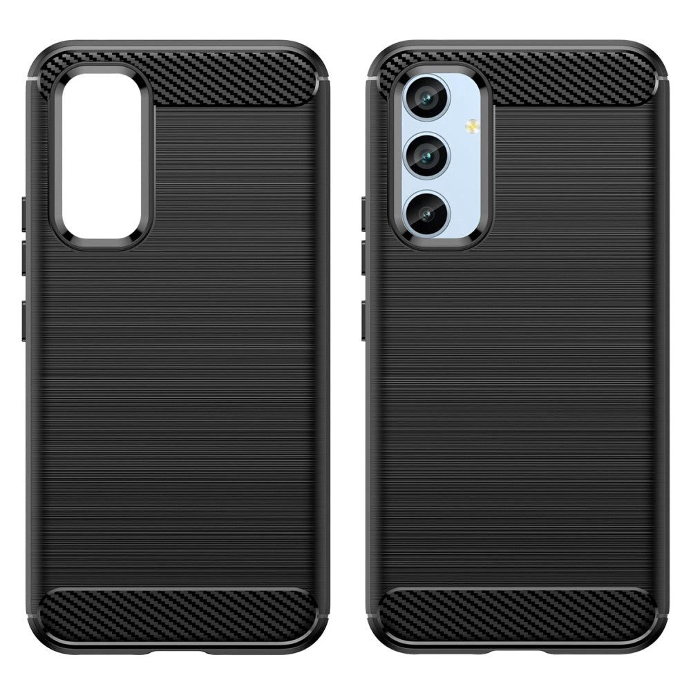 Samsung Galaxy A54 (5G) Brushed Carbon Fiber Cover - Sort