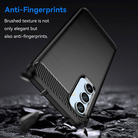Samsung Galaxy A54 (5G) Brushed Carbon Fiber Cover - Sort