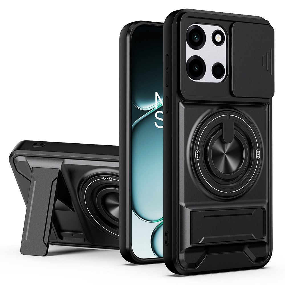 OnePlus Nord CE6 / Nord 6 EIDERWOOD Håndværker Cover m. Kickstand & Cam Slider - MagSafe Kompatbel - Sort