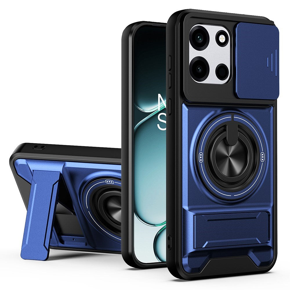 OnePlus Nord CE6 / Nord 6 EIDERWOOD Håndværker Cover m. Kickstand & Cam Slider - MagSafe Kompatbel - Blå