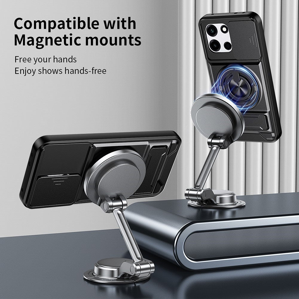 OnePlus Nord CE6 / Nord 6 EIDERWOOD Håndværker Cover m. Kickstand & Cam Slider - MagSafe Kompatbel - Blå