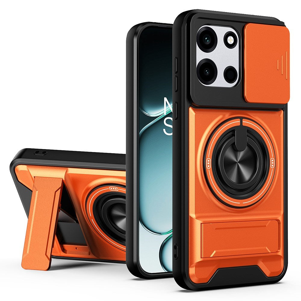 OnePlus Nord CE6 / Nord 6 EIDERWOOD Håndværker Cover m. Kickstand & Cam Slider - MagSafe Kompatbel - Orange
