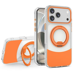 iPhone 17 Pro Max EIDERWOOD Hybrid Cover med Ståfunktion - MagSafe Kompatibel - Gennemsigtig / Orange