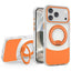 iPhone 17 Pro Max EIDERWOOD Hybrid Cover med Ståfunktion - MagSafe Kompatibel - Gennemsigtig / Orange