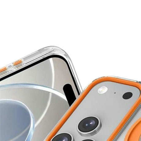 iPhone 17 Pro EIDERWOOD Hybrid Cover med Ståfunktion - MagSafe Kompatibel - Gennemsigtig / Pink