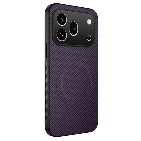 Honor 600 Pro WANLONFENG Bagsidecover m. Carbon Tekstur - MagSafe Kompatibel - Lilla