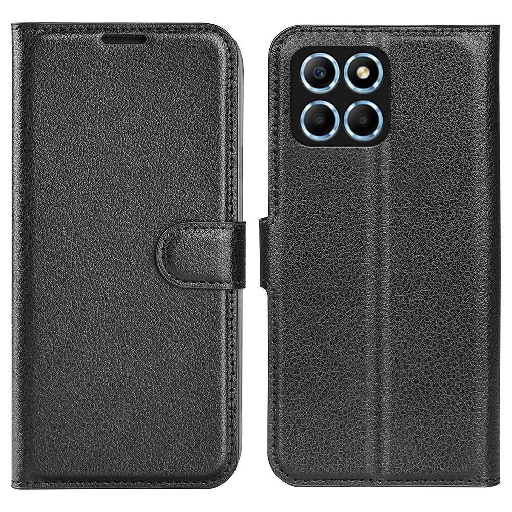 EIDERWOOD Honor X8 (5G) Kunstlæder Flip Cover m. Kortholder & Ståfunktion - Sort