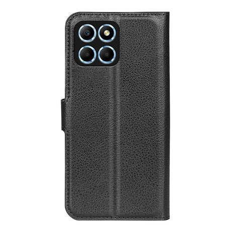 EIDERWOOD Honor X8 (5G) Kunstlæder Flip Cover m. Kortholder & Ståfunktion - Sort