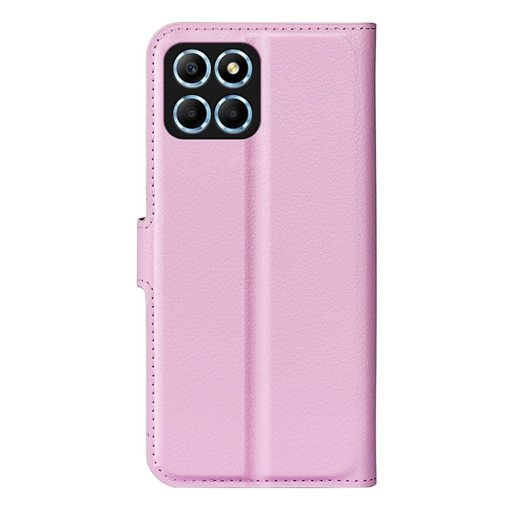EIDERWOOD Honor X8 (5G) Kunstlæder Flip Cover m. Kortholder & Ståfunktion - Lyserød
