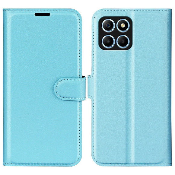 EIDERWOOD Honor X8 (5G) Kunstlæder Flip Cover m. Kortholder & Ståfunktion - Blå