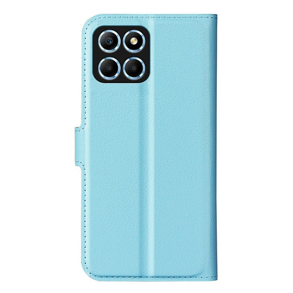 EIDERWOOD Honor X8 (5G) Kunstlæder Flip Cover m. Kortholder & Ståfunktion - Blå