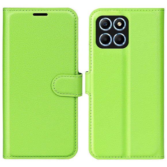 EIDERWOOD Honor X8 (5G) Kunstlæder Flip Cover m. Kortholder & Ståfunktion - Grøn