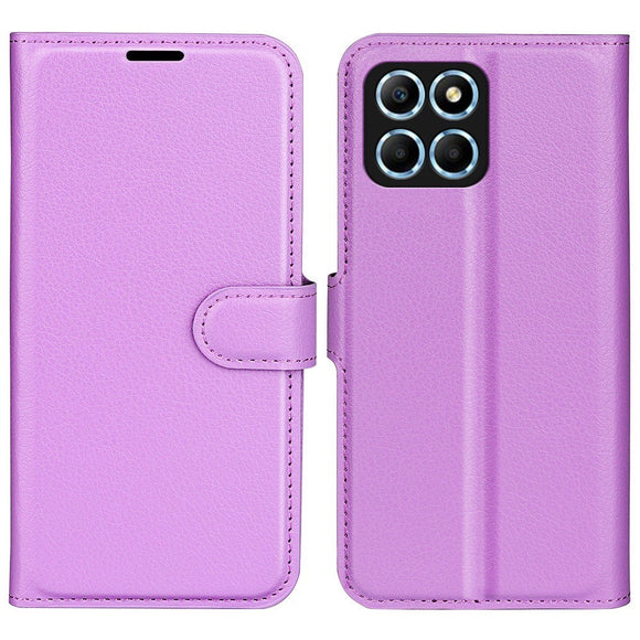 EIDERWOOD Honor X8 (5G) Kunstlæder Flip Cover m. Kortholder & Ståfunktion - Lilla