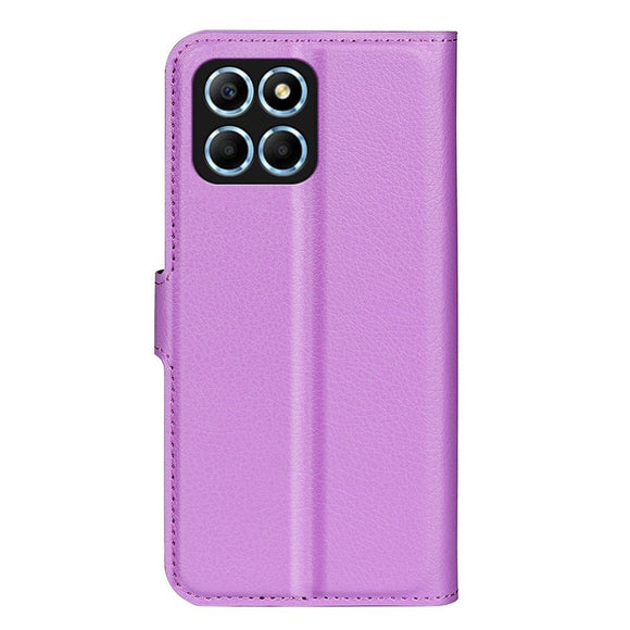 EIDERWOOD Honor X8 (5G) Kunstlæder Flip Cover m. Kortholder & Ståfunktion - Lilla