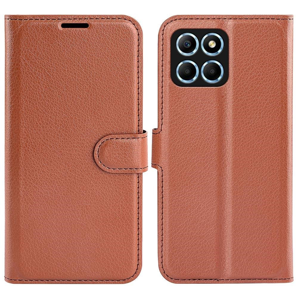 EIDERWOOD Honor X8 (5G) Kunstlæder Flip Cover m. Kortholder & Ståfunktion - Brun