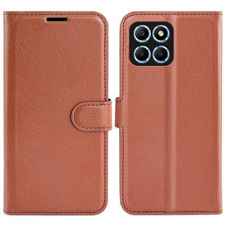 EIDERWOOD Honor X8 (5G) Kunstlæder Flip Cover m. Kortholder & Ståfunktion - Brun