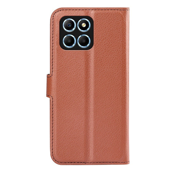 EIDERWOOD Honor X8 (5G) Kunstlæder Flip Cover m. Kortholder & Ståfunktion - Brun