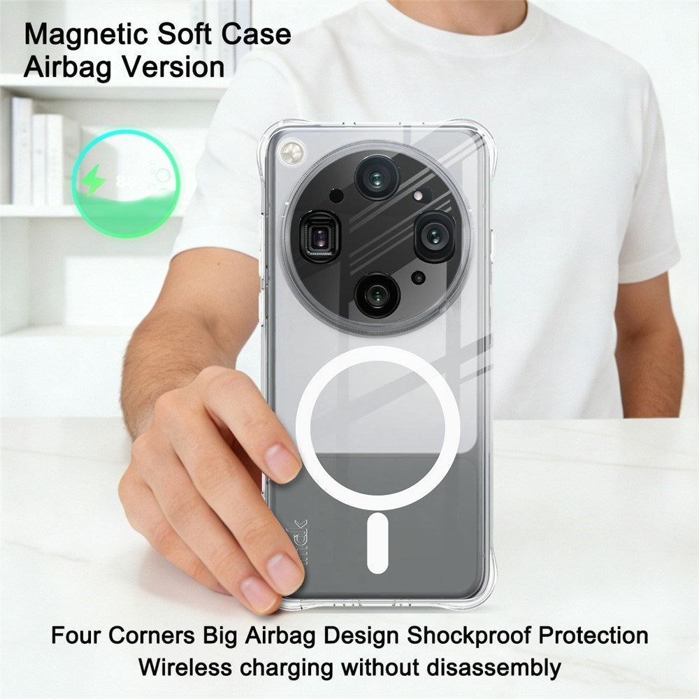 OPPO Find X9 Ultra IMAK Fleksibelt Plastik Cover - MagSafe Kompatibel - Gennemsigtig