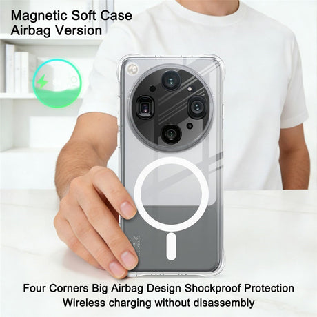OPPO Find X9 Ultra IMAK Fleksibelt Plastik Cover - MagSafe Kompatibel - Gennemsigtig